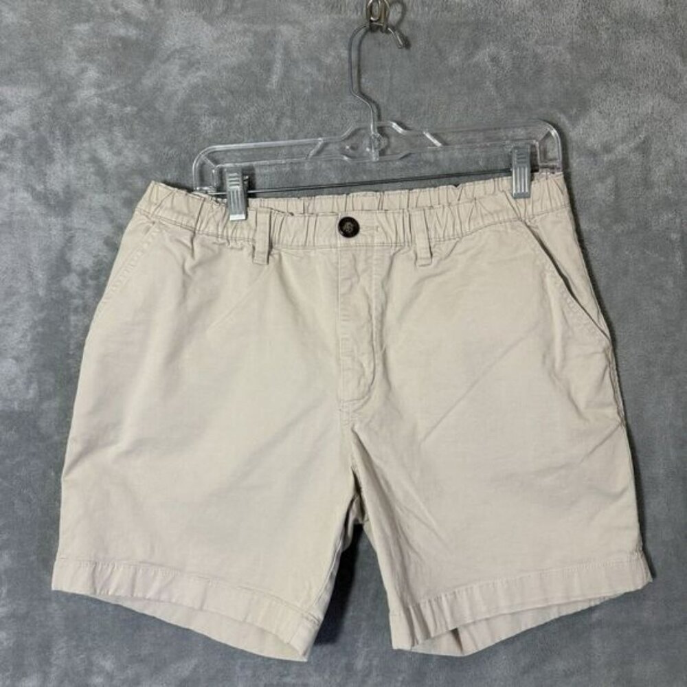 Chubbies Shorts Men Large Khaki Regular Fit 7”Inseam Hiking Elastic Waist Tan
